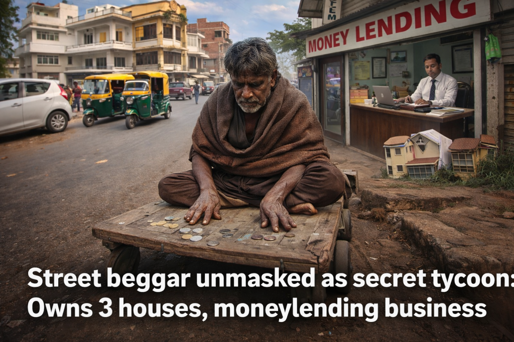 Street beggar found owning 3 houses, 2 cars, moneylending business Street beggar found owning 3 houses, 2 cars, moneylending business