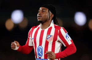 Ademola Lookman in action for Atletico Madrid during their 3–2 La Liga victory over Real Sociedad.