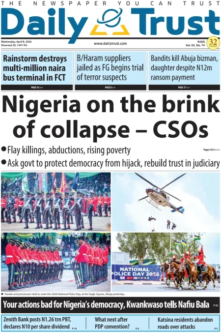 Front Pages from Nigerian, Global newspapers: Key headlines for April 8, 2026