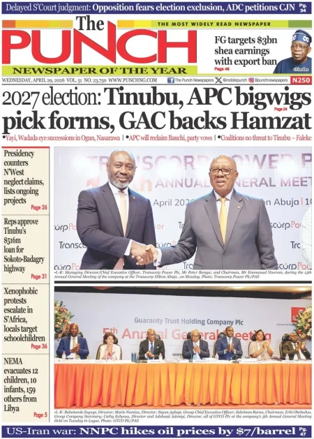 NIGERIA HEADLINE NEWS