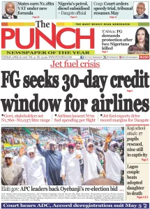 Nigeria & World News roundup – April 28, 2026 Punch nigeria newspaper frontpage
