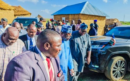 Minister Bernard Doro and Gov Caleb Mutfwang at Barkin Ladi LGA