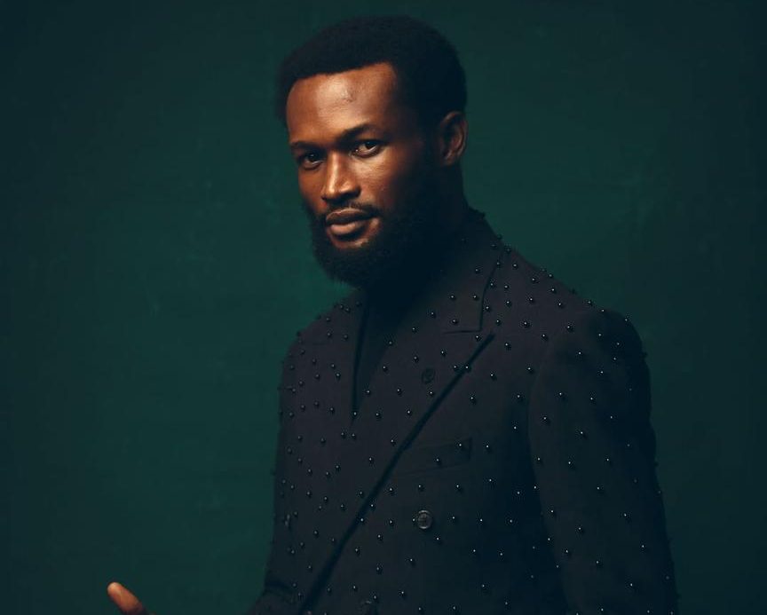 Nollywood actor Bucci Franklin speaking during an interview about his childhood struggles and recovery from drug addiction.