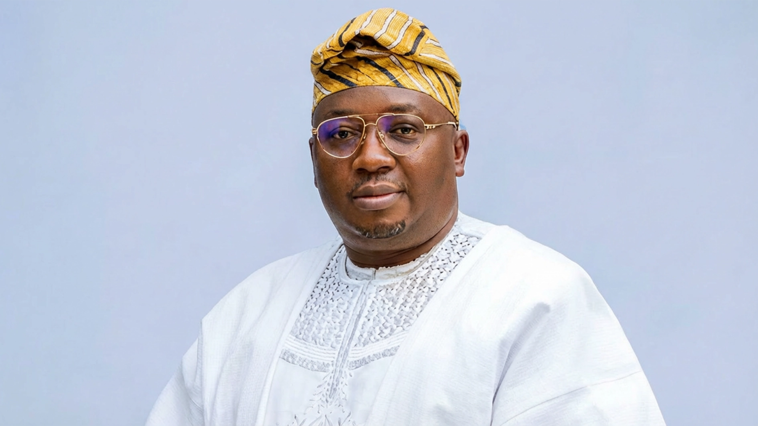 Adebayo Adelabu addressing APC supporters during his governorship declaration event in Ibadan, Oyo State.
