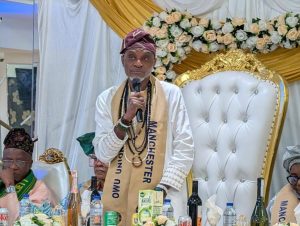Owu community in Manchester gives olowu royal welcome Olowu of Owu, Oba (Prof) Saka Adelola Matemilola, Oluyalo Otileta VII