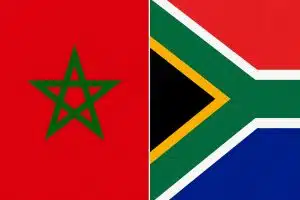 Flags of Morocco and South Africa