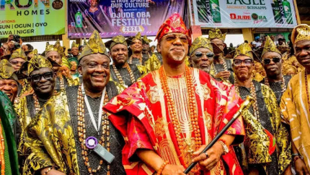 Ogun State Governor Dapo Abiodun at the 2026 Ojude Oba festival