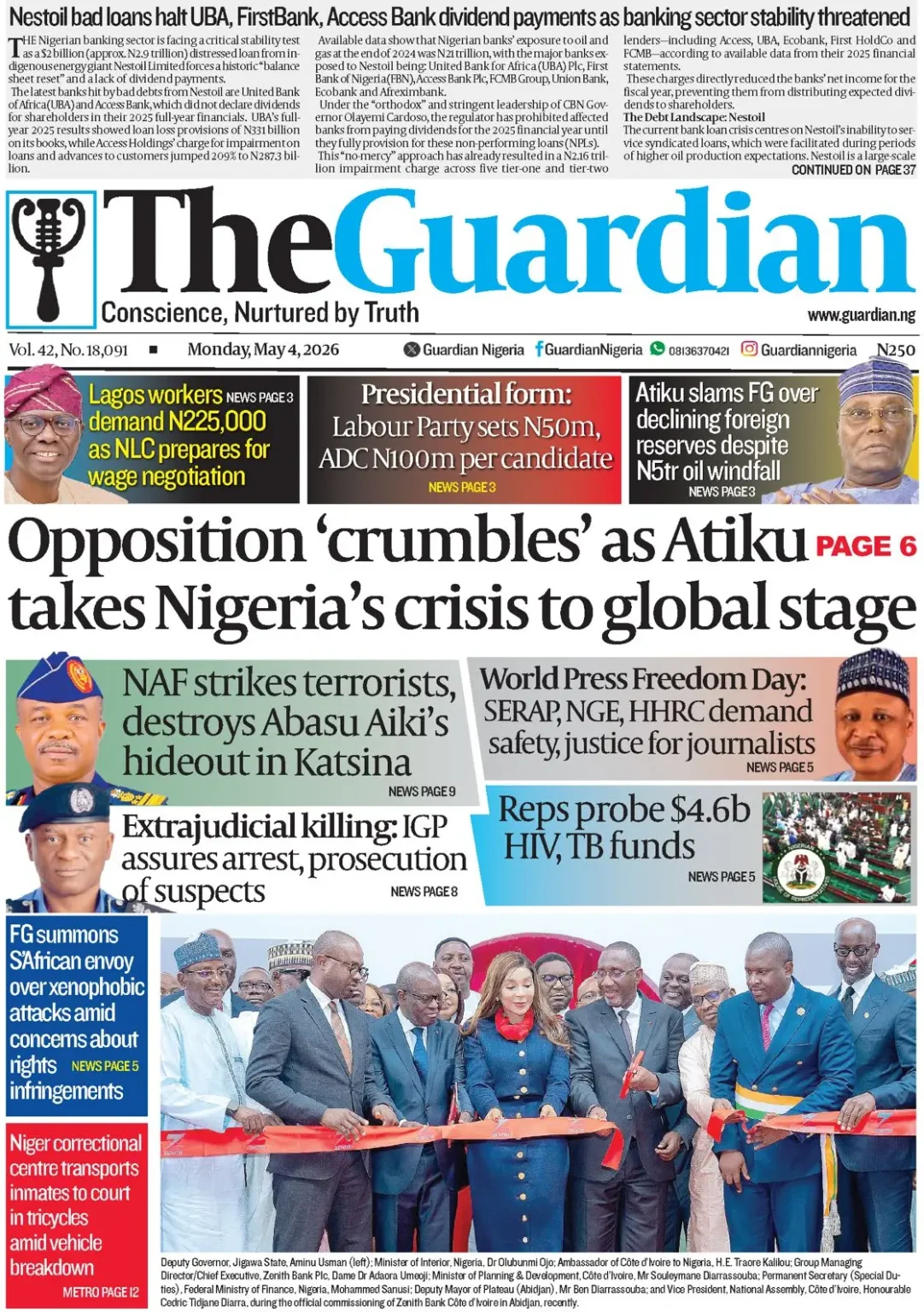 Nigeria news headline