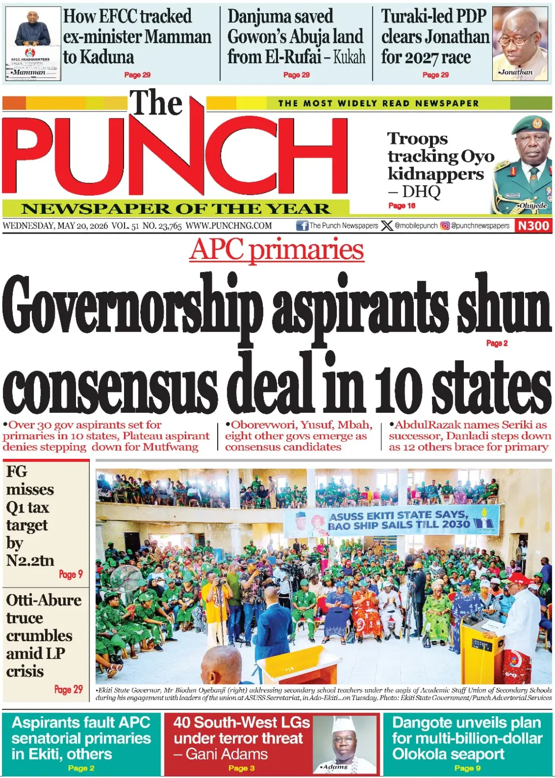 Nigeria & Gobal breaking headlines – may 20, 2026 NIGERIA