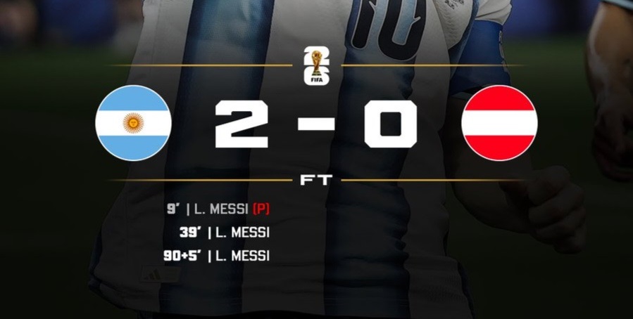 Argentina 2-0 Austria: Messi’s magical brace powers defending champions into knockout stage Argentina 2-0 Austria