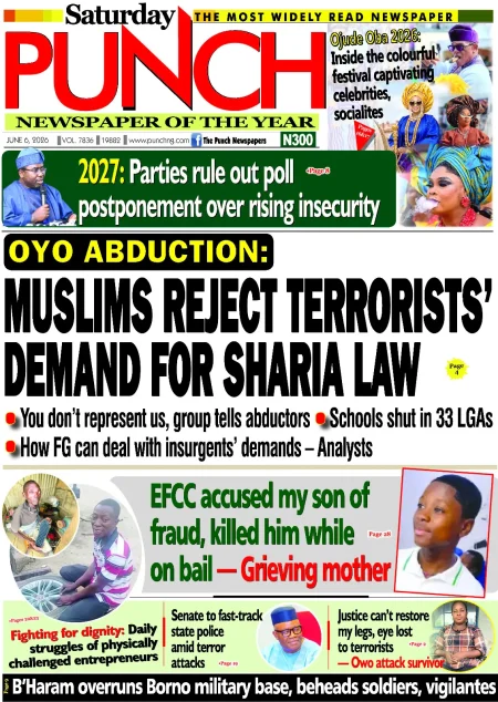NIGERIA FRONT PAGES NEWS