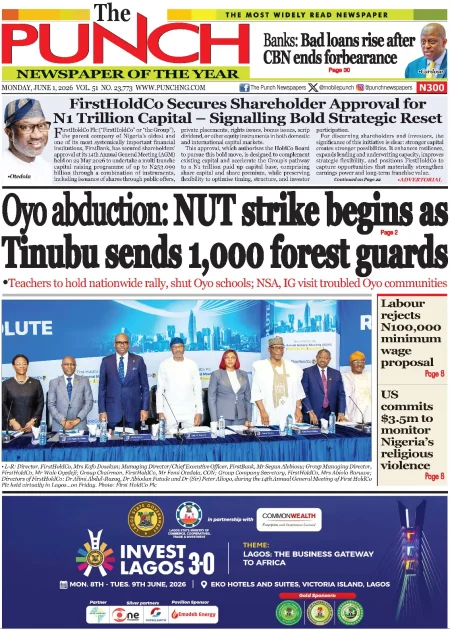 NIGERIA FRONT PAGE